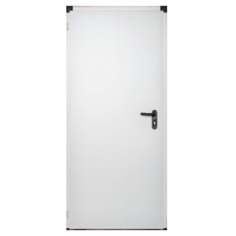 Porte de cave métal réversible - Pré-laquée blanche - 204,5 x 89 cm