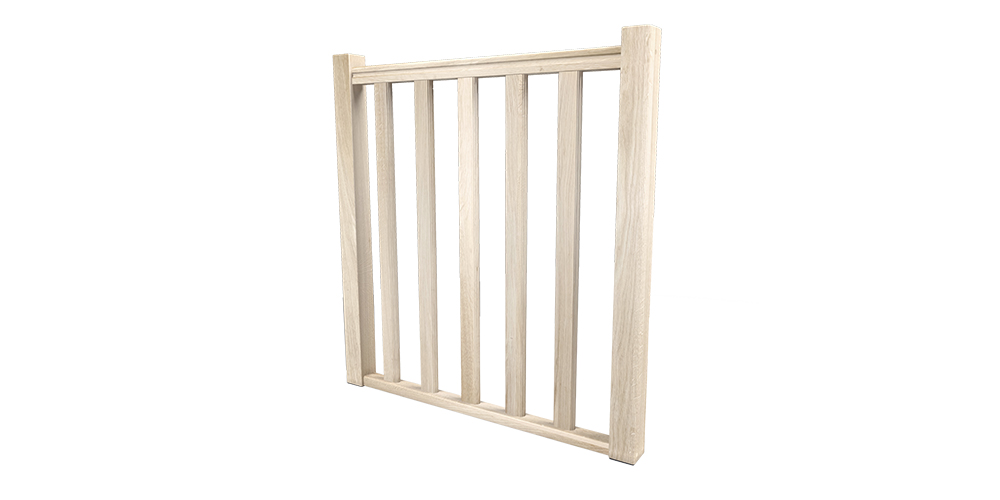 Milan / Liverpool garde-corps Balustres Moulurees Chêne - 100 cm