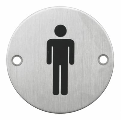Pictogramme rond homme - Inox