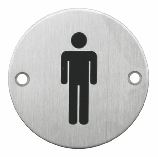 Pictogramme rond homme - Inox