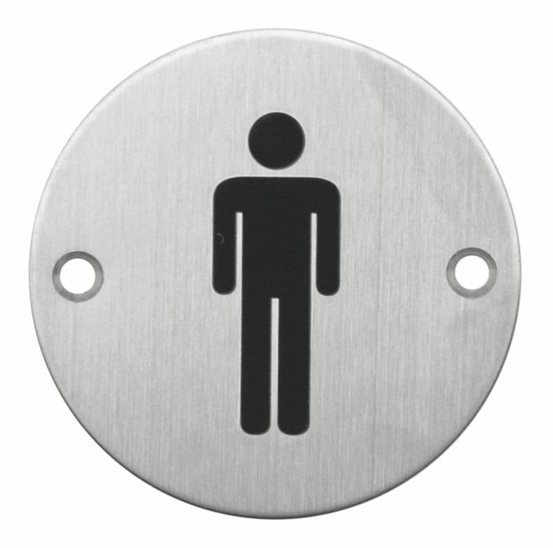 Pictogramme rond homme - Inox