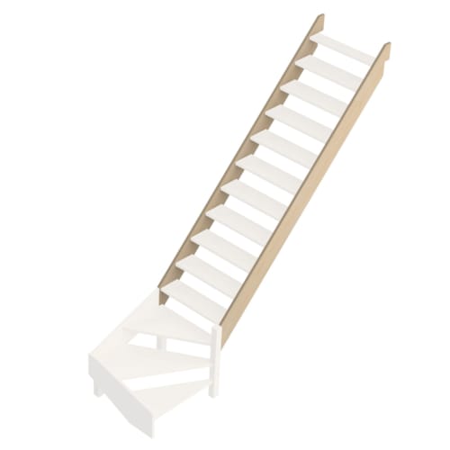 Jura - Sapin limons pour escalier 1/4 T bas