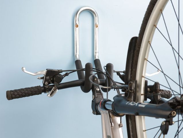 Crochet double pour vélo gainé - Diam 20 cm