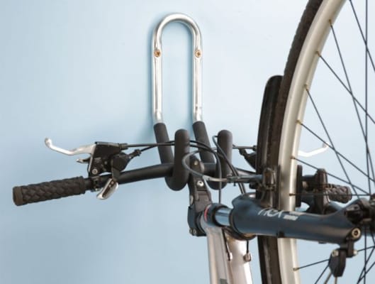 Crochet double pour vélo gainé - Diam 20 cm