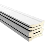 Kit chambranle prépeint blanc plat 2200 x 12 x 70 mm