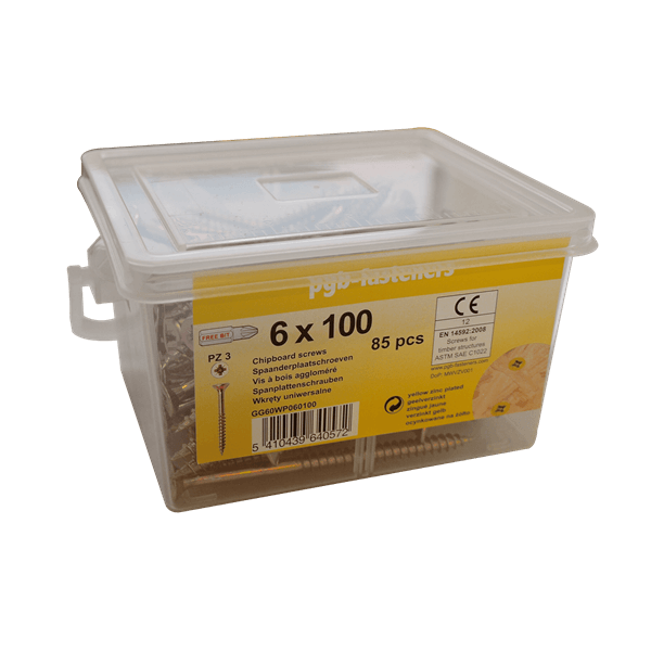 Vis agglo TF 4x40 Zn jaunes | 455 pces