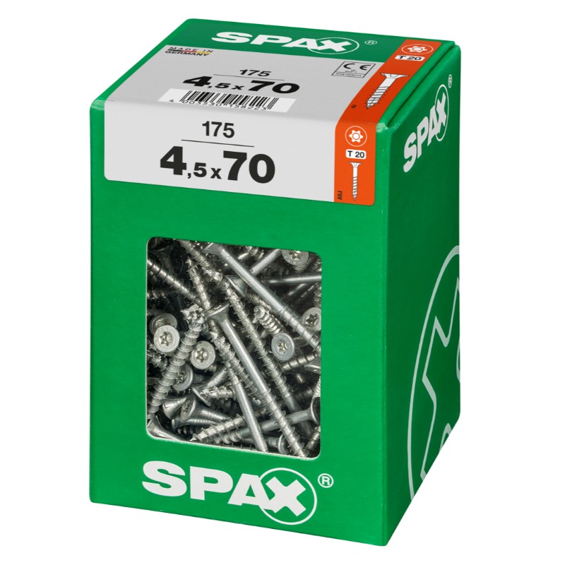 SPAX vis T-STAR+ WIROX - 4,5x70 XXL (boite 175 pces)
