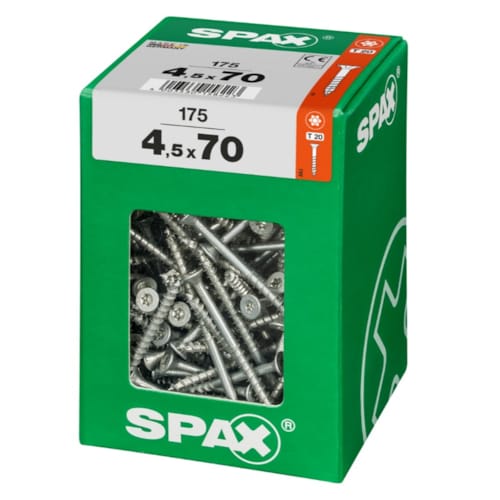 SPAX vis T-STAR+ WIROX - 4,5x70 XXL (boite 175 pces)