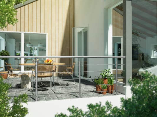 Kit Harmony Fixation au sol - Inox A304 - 150 cm