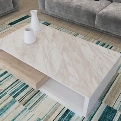 Kronospan Panneau Résine Compact Slim Line Noyau Blanc - Venato K023 SU - 4100 x 1300 mm é