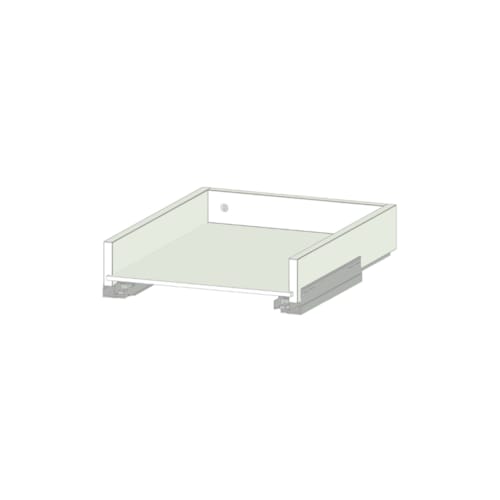 MOKI ESPACE bloc tiroir blanc meuble 400 mm pour face de 155 mm (face non comprise)