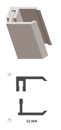 Profilé Dumaclin Click De Bord Laqué Taupe 2,5 m