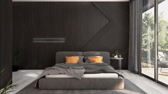 Lambris acoustique Ter Hürne SilentDesign chêne donau 1 face - 21 x 520 x 2400 mm