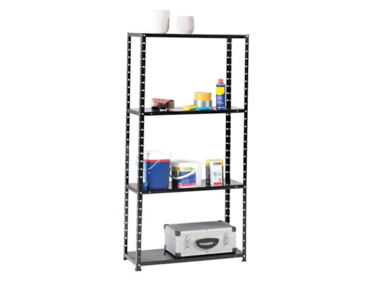 Etagère acier laqué noir - 150x75x30 cm