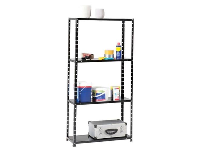 Etagère acier laqué noir - 150x75x30 cm