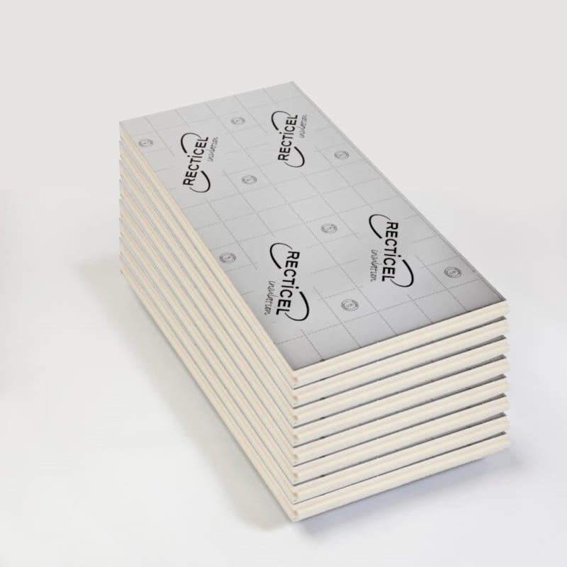 Panneau Recticel polyuréthane Eurowall rainuré languetté 1200 x 600  x 60 mm