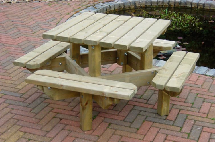 Table pique-nique junior 1.25 x 1.25 m - Quadro