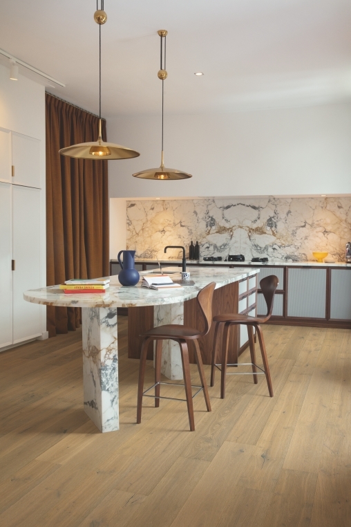 Quick-Step parquet Cascada - Chêne moutarde extra mat 6031 - 13 x 190 x 2200 mm