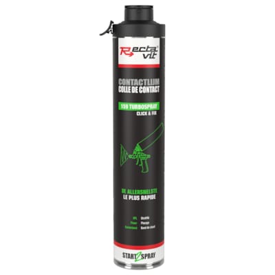 Rectavit colle de contact ultra-rapide pulvérisable - TurboSpray Click&Fix - Transparent -