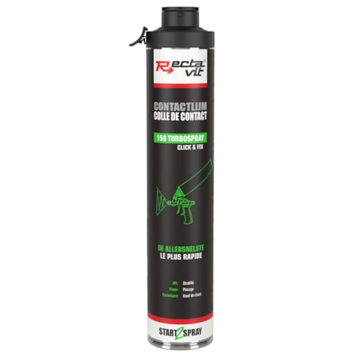 Rectavit colle de contact ultra-rapide pulvérisable - TurboSpray Click&Fix - Transparent -