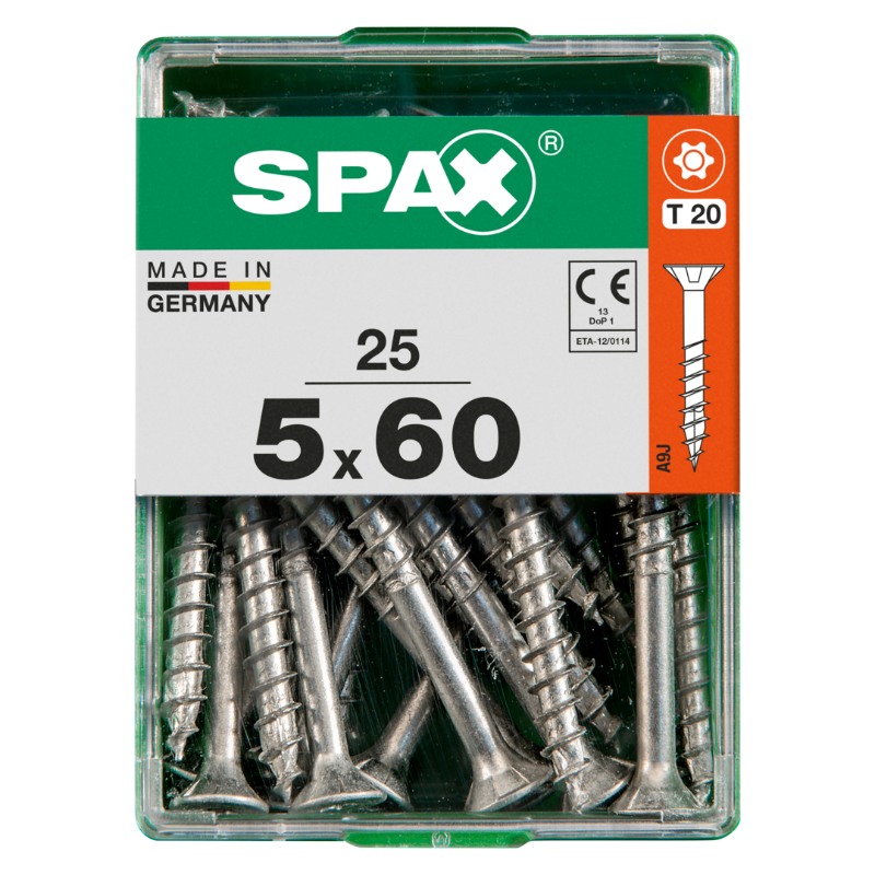 SPAX vis T-STAR+ WIROX - 5x60 M (boite 25 pces)
