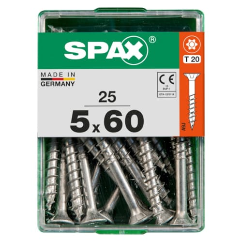 SPAX vis T-STAR+ WIROX - 5x60 M (boite 25 pces)