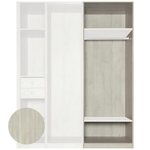 MOKI ESPACE meuble orme argenté 2200 x 750 x 570 mm