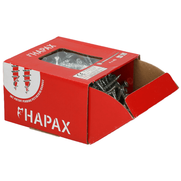 Vis à Bois Universelle Hapax TF-T20 Zn 200 Pces - Ø4x60 mm