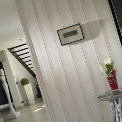 Lambris Verniland Pure Callao - Brut de sciage - Hermine - 18 x 165 x 2500 mm