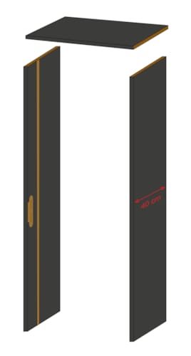 Ebrasement black mat - 40 cm