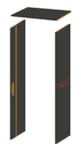 Ebrasement black mat - 40 cm