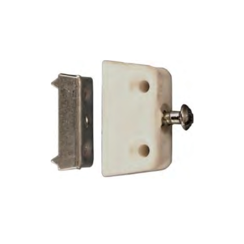 4 Ferrure Armoire,Plaq.Zingué - blanc