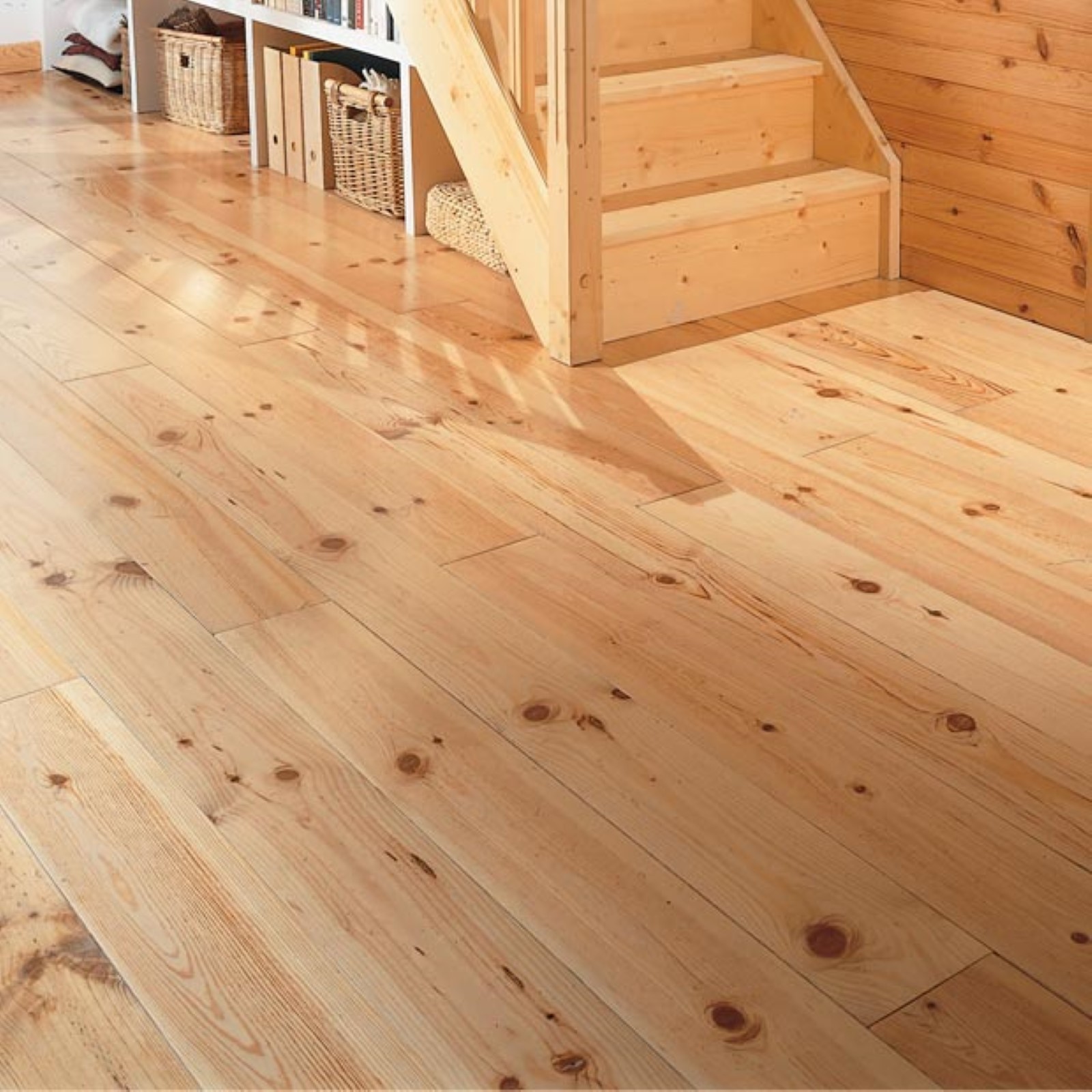 Plancher massif pin des Landes brut qualité charpente - 21 x 120 x 2000 mm