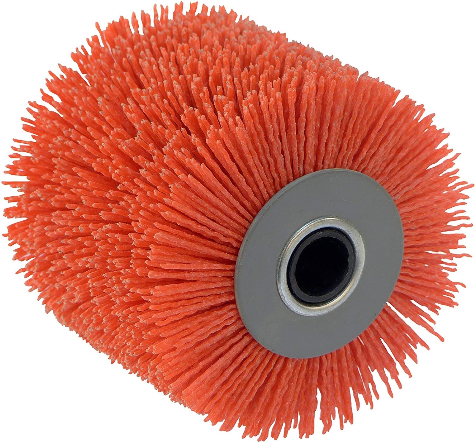 Brosse En Nylon De Fil Abrasif De Disque Sur Le Panneau En Bois De